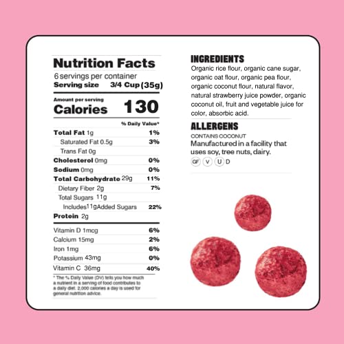 Offlimits Spark Strawberry Cereal, 7.5 Ounce (Pack Of 2), Plant Based, Vegan, Gluten Free, Strawberry Flavored Breakfast Cereal #TOP2