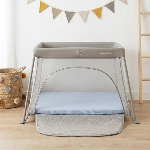 Image of Muslin Pack and Play Sheet, 100% Cotton Playard Sheet (42 inchx24 inch), Breathable & Soft Mattress Pad Cover, Boho Blue for Boys(1 Pack)
