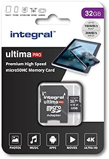 Karta micro SD 32 GB 4K Ultra HD Video Premium High Speed Memory Microsdhc do 100 MB/S V30 UHS-I U3 A1 C10, by Integral