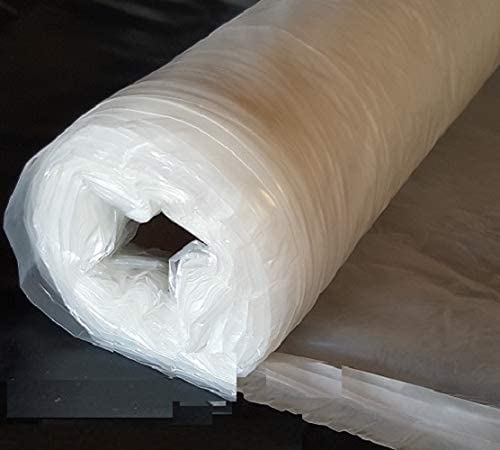 Equip247uk Clear Builders Polythene Plastic Sheeting Roll Tps 25M X 4M (10)