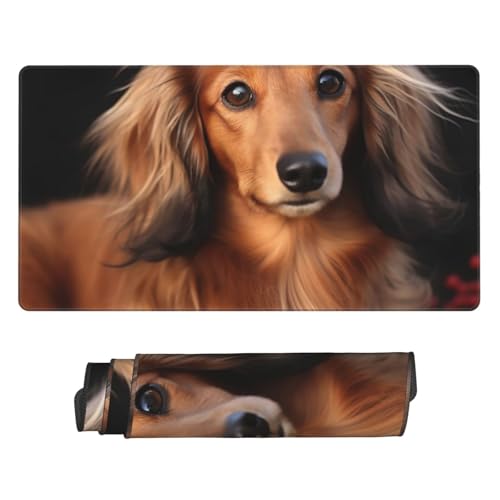 Tapis de souris teckel antidérapant pour éviter les glissements