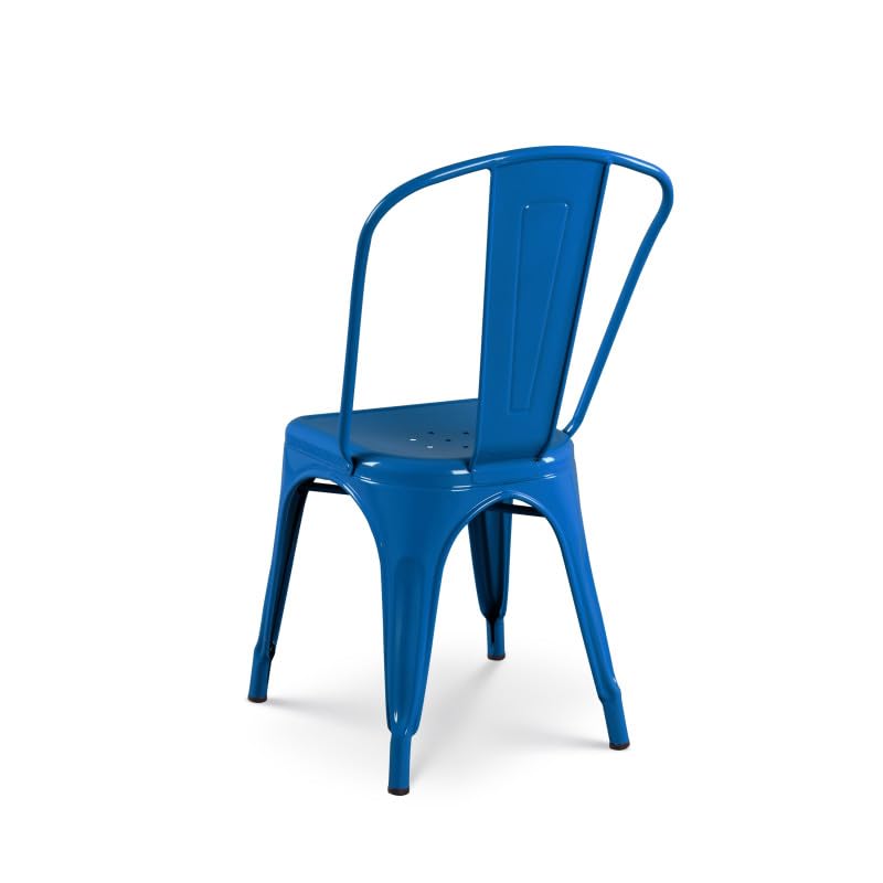 Kosmi - Chaise en métal Bleu Style Industriel - Finition Brillant | Style industriel, Finition brillant