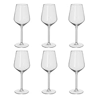alpina Weingläser Weißwein - Weingläser Set 6 Teilig - Weinglas 37cl - Spülmaschinenfeste Weißweingläser - Wein Geschenk für Weisswein - Glas, Durchsichtig