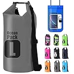 ShyaWorld Bolsa Mochila Impermeable Estanca Seca. ...: BOLSA ESTANCA + FUNDA PORTATODO INCLUIDA: La bolsa impermeable de diferentes colores y capacidad donde podrás guardar tu ropa, el móvil o la cartera. Bolsa impermeable para poner los objetos de modo seguro frente a la lluvia, la arena y el polvo. Jun...