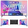 Smart TV 32 Polegadas HD Android 14,Som Premium 2x10W, Processador Quad-Core, 2 HDMI, 2 USB, Wi-Fi, Eficiência Energética