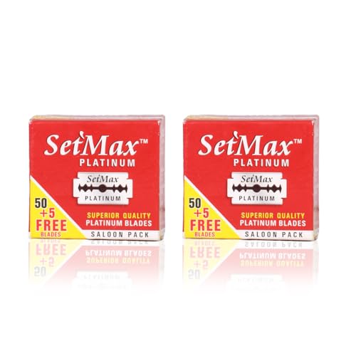 Setmax Platinum Blades Double Edge,2 Count (Pack of 55 Blades Each)(Total 110 Blades)