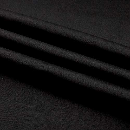 Ben Textiles 60'' Poly Cotton Broadcloth Fabric, Black, Fabric by the yard - Thumbnail 4