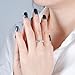 TIMEFASHION Full Moissanite Wedding Band Eternity Ring 1.5cttw D Color 925 Sterling Silver Channel Setting Stackable Anniversary Ring for Women Birthday Jewelry Gifts (8)