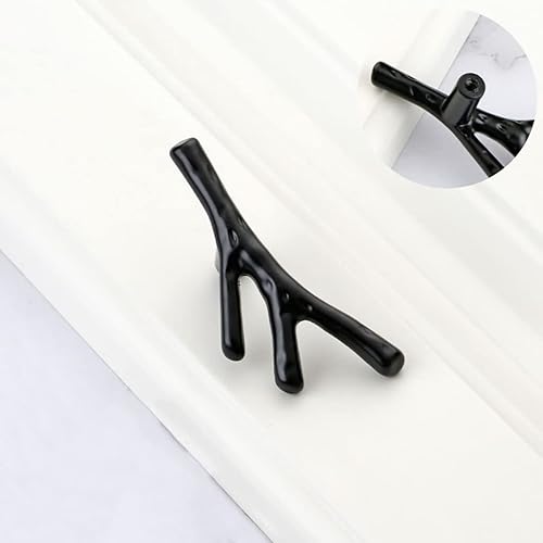 Miniatura 6 de 10 pomos vintage de rama de árbol para gabinete, manija de cajón de aleación de zinc de un solo agujero, para casa de campo, cabaña, casa de