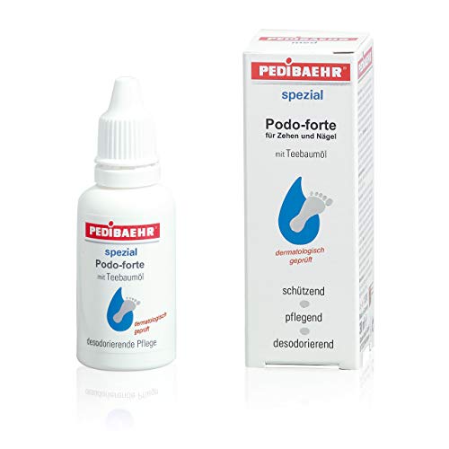 Fluido Podo Forte con aceite de árbol de té, cuidado especial de los dedos, cuidado de las uñas, PediBaehr, 30 ml