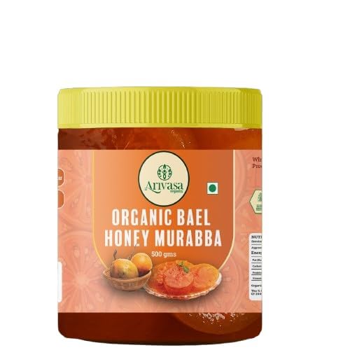 Image of Arivasa Organic Bael Murabba with Honey 50g | No Added Sugar & Preservatives | Traditional Ayurvedic Wood Apple (Bel) Preserve | Supports Gut Health, Digestion & Immunity | Handmade Bael Murabba for Immunity