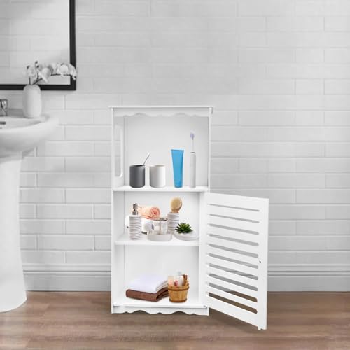 GAOUSD - Mueble de baño de 3 plantas, armario de baño, armario de baño, puerta de armario, para baño, sala de estar, oficina, dormitorio, 38 x 28 x 80 cm