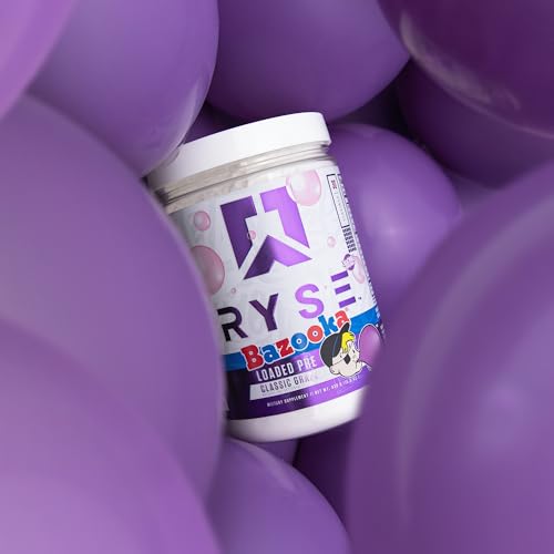 Image of Ryse Loaded Pre Workout Powder - Bazooka Grape - 30 Servings