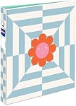 Avery 3 Ring Binder, 1 Inch Round Rings, Retro Collection, Flower Power (26802)