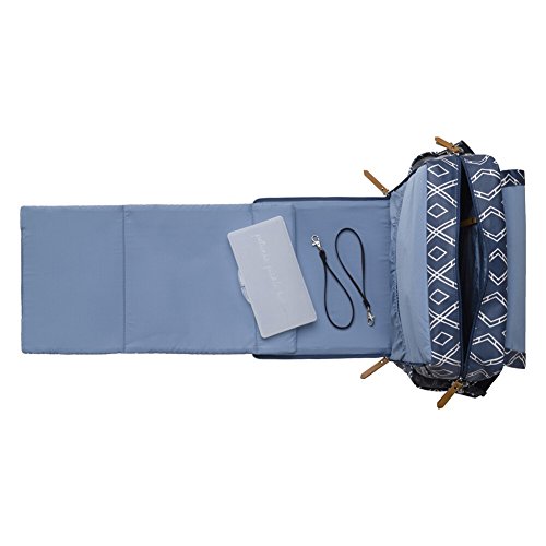 Petunia Pickle Bottom Boxy Backpack | Multifunctional Diaper Bag with an Attached Changing Pad | Top-Selling Stylish Baby Bag | Sophisticated and Spacious Backpack On-The-Go | Sand/Black