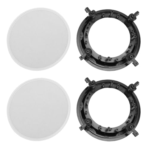 Grille haut-parleur magnétique métallique blanche et lavable x2