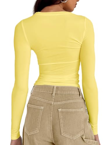 Image of Dwnval Womens Classic Short Sleeve Summer TOS Crew Neck Slim Fit Crop T Shirt