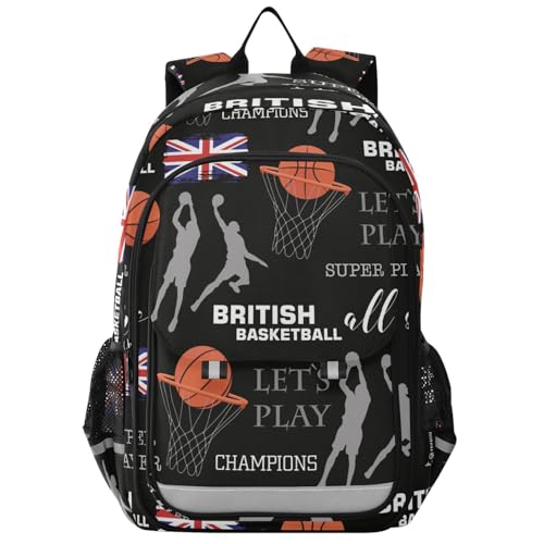Sac à dos ordinateur portable basket grunge pour les trajets scolaires et voyages des jeunes