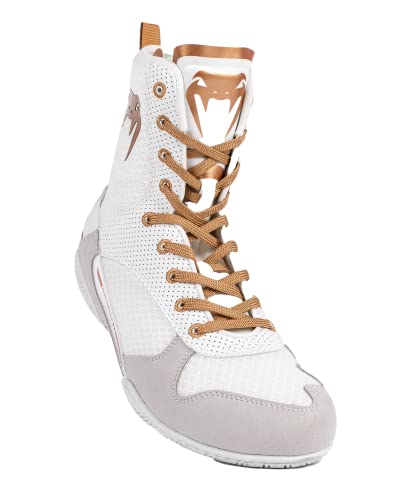 Venum "Elite Boxing Shoes - White/Gold #TOP3