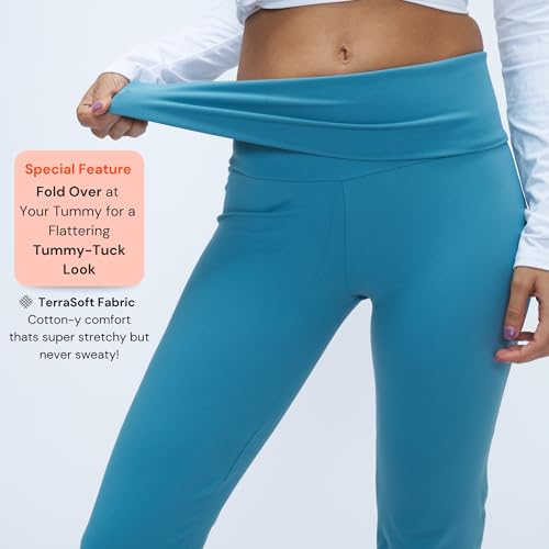 Image of Terractive Cuddle Flares for Women | TerraSoft Ultra Soft, Super Stretchy & Sweat-Wicking Flare Pants | High-Waist Tummy Tuck Workout & Lounge Pants