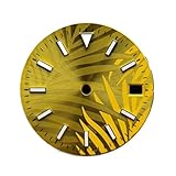 xiaopang 1 reloj de 28,5 mm con movimiento automático NH35 y NH36, Amarillo 2, One Size