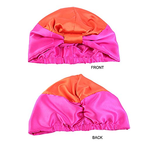 Ehooyau 2 Pcs Multi-Color Silk Night Caps Silk Bonnet Sleeping Cap Set Sleeping Head Cover Hair Loss Cap Hair Turbans For Women And Girls Hair Protection thumb #3