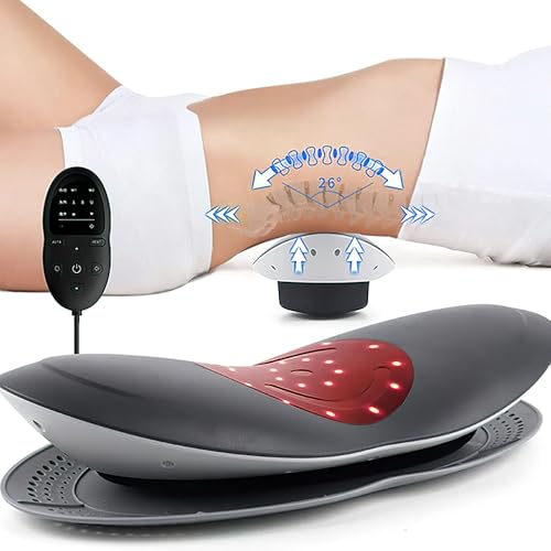 BEOSIOR - Lumbar Traction Massager - Electric Inflatable Back Stretcher Device - Auto Shut-Off Lower Back Device Stretcher Cushion with Heat Function & Adjustable Intensity for Vibrating Massage and Warm Waist