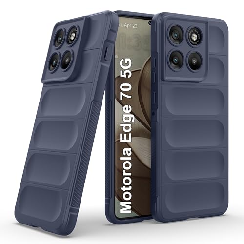 Image of Zapcase Back Case Cover for Motorola Edge 70 5G | Compatible for Motorola Edge 70 5G Back Cover | Liquid Silicon Magic Case with Camera Protection | Sapphire