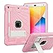 TSQQST iPad 9th Generation Case Pink for Kids Girls Women 2021 | iPad 7th 8th Genertion Case with Glass Screen Protector 2019 2020 | Rugged Cute Slim iPad 10.2 Case 9th Gen with Stand Pen Holder