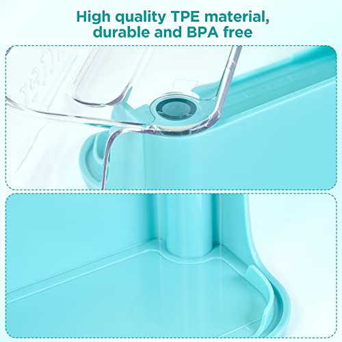 Butter Dish With Transparent Lid, Dishwasher Safe Butter Storage Container, Abs Plastic Butter Dish For Countertop, Butter Dishes With Knife & Butter Stick（Blue） #TOP6