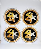 4pcs Car O4X90-BY 4x4 Wheel Center Cap Sticker Emblem for Chevy 6lug 1500 Silverado Suburban Blazer 3.5''