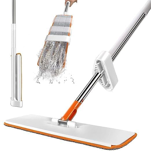 EVAYU Flat Microfiber Magic Mop for Floor Cleaning,Home Hands Free Squeeze Mop 360° for Floor, Slider Squeeze Mop, Stainless-Steel Handle, Bucket Less Mop and Microfiber Refill (B0CHFCL3DW) Amazon Price History, Amazon Price Tracker
