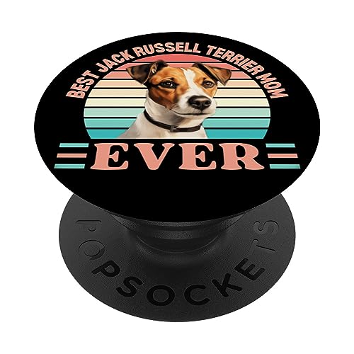 La mejor camiseta Jack Russell Terrier Mom Ever Dog Lover PopSockets PopGrip Intercambiable