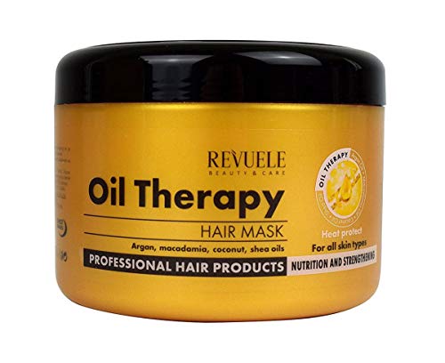 DPNY Revuele máscara de cabello para proteger el calor y la terapia de aceite con argán y macadamia anti caspa