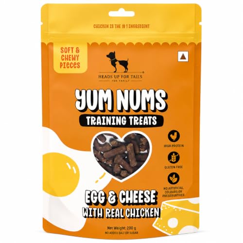 Image of Yum Nums by HUFT Soft & Chewy Sticks - 200 gm | Egg & Cheese with Chicken | Healthy Dog Treats | High-Protein, Gluten & Grain-Free | No Artificial Colors, Salt & Sugar-Free