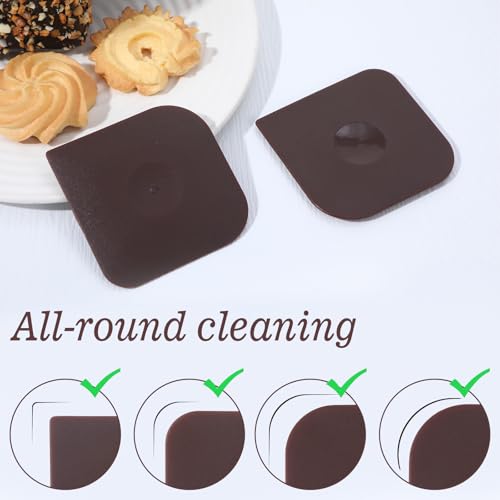 Image of 5 Pcs Plastic Pan Pot Scraper Food Pan Dish Scraper Tool Set Nylon Non-Scratch Polycarbonat Skillet Cleaner Sturdy Kitchen Tool For Pots And Pans