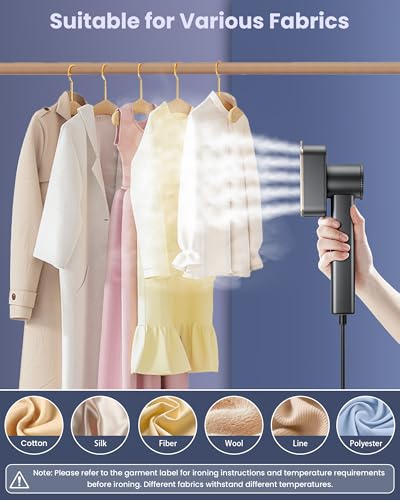 PKBD Travel Steamer for Clothes, 110-240V Dual Voltage Handheld Steam Iron, 2 In 1 Portable 1000W 15S Fast Heat Up Mini Garment Steamer Clothing for Global Travel & Home - Image 4