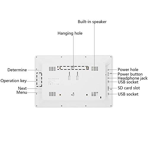 Vbestlife Digitale fotolijst, 12 inch (30,5 cm) display, 1080p HD 1280 x 800, fotoalbum, MP3, MP4, video, met… - Image 6