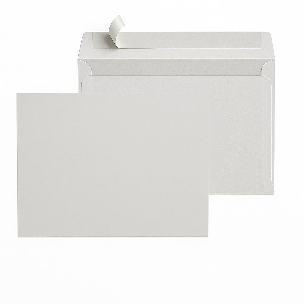 1000 x Stück HK Briefumschläge Papier weiße ohne Fenster DIN C6 114 x 162 mm Papierstärke: 85 g/m² Briefumschlag Umschlag Brief Verschlussart: Selbstklebung mit abziehbarem Streifen (1000)