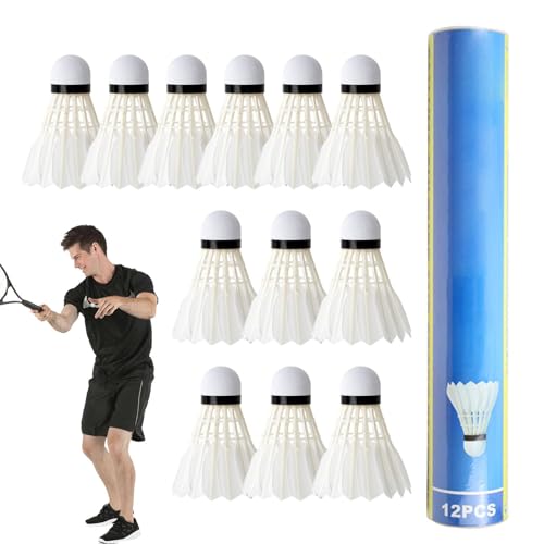 Balón de entrenamiento de bádminton con volante de bádminton, entrenamiento de velocidad, pelota de entrenamiento de bádminton estable para jugadores jóvenes, juegos de raqueta de playa
