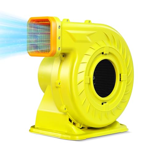 2HP Inflatable Air Blower for Big Inflatables, 1500W Powerful Bounce House Blower, Portable Commercial Fan Pump for Large Inflatable Bouncy Castle, Water Slide, Jumper
