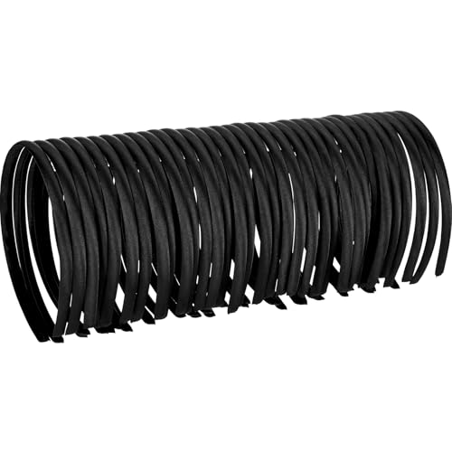 Serre-Têtes en Satin Noir Ruban de 1 cm : Bandeaux Cheveux pour Bricolage et Artisanat