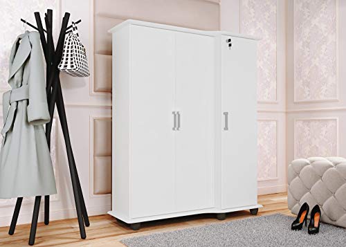 Armário Multiuso 3 Portas com Chave 1001 JB Bechara Branco