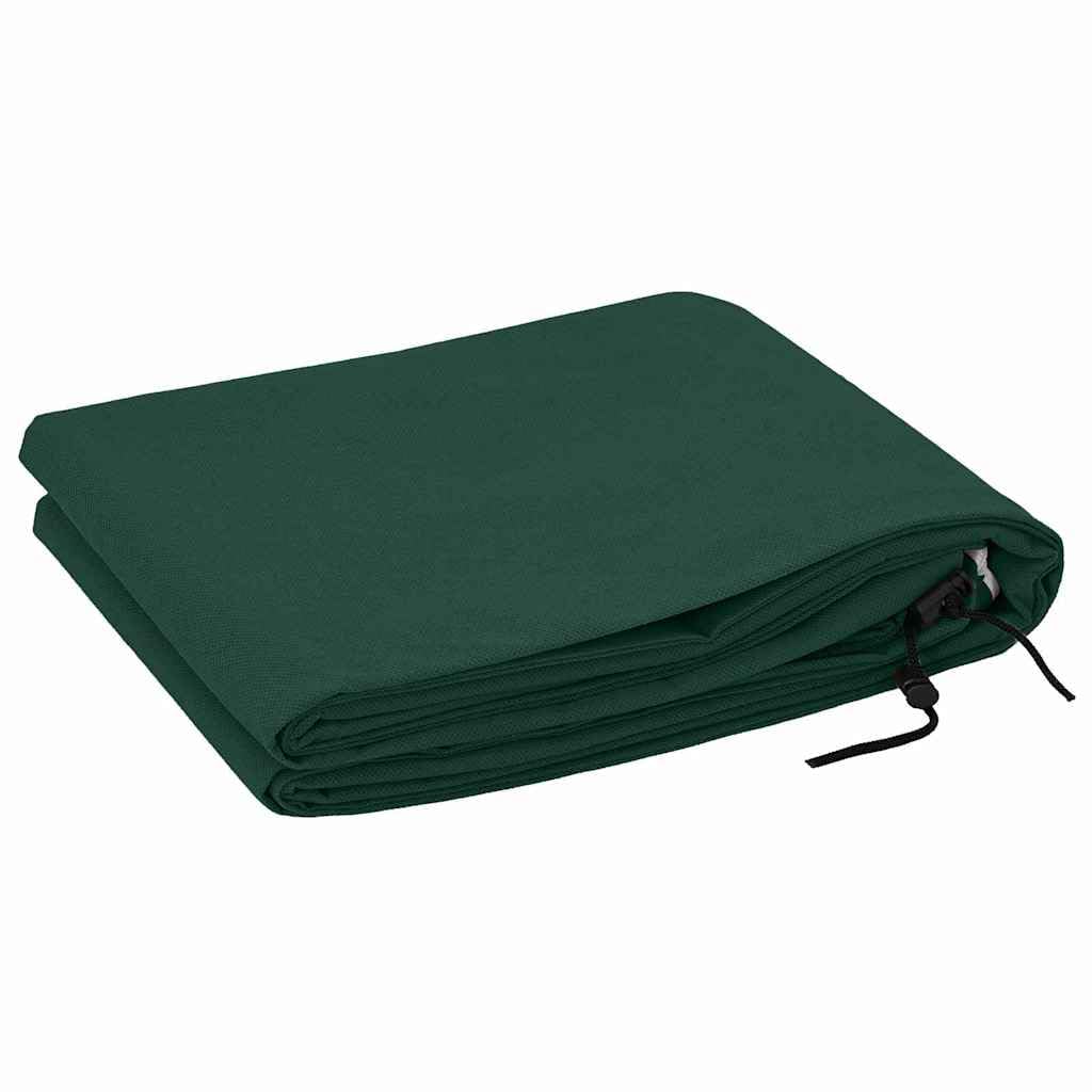 Copertura antigelo per piante in tessuto non tessuto con cerniera, 1 pezzo, verde, 1,55 x 1,55 m, riutilizzabile, con coulisse, per piante da esterno