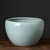 水耕栽培用鉢 金魚鉢 排水孔なし 多肉植物ポット セラミック おしゃれな植木鉢 鉢 浅型 鉢植え 21*17cm 陶器鉢 室内用プランター タイプ2 軽い 穴なし ハーブ鉢 インテリア鉢 水耕栽培用 園芸用品 アンティーク風 ガーデニング用品 おしゃれな植木鉢 [XCZYL]