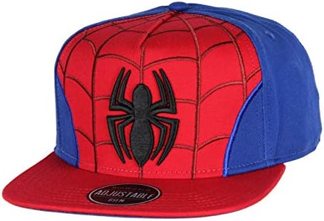Bioworld Marvel Comics Spiderman Embroidered Classic Character Costume Adjustable Snapback Hat