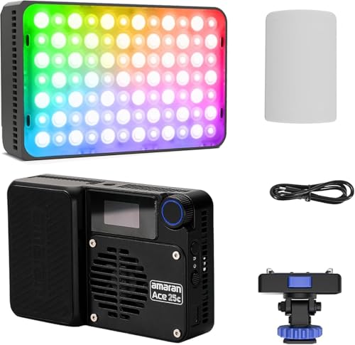 Aputure Amaran Ace 25C 25W���^RGB�B�e���C�g �t���J���[ CRI95+ 2300K-10000K�F���x�����\ ���i�K���� ���C�z�� APP�R���g���[�� �͌^������B��p����B�襓���B�e�Vlog����͋C���C�g �⏕�Ɩ� LE