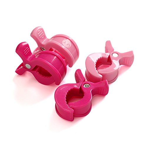 LAT Fermagli per passeggino, per agganciare il parasole in mussola al baldacchino, clip per coprisedili per auto, supporto per carrozzina, morsetto per coperta,4 pezzi