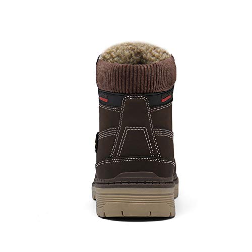 Image of TSIODFO Fashion Men Boots Winter Waterproof Outdoor Hiking Shoes Leather