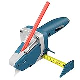 Streifenschneider für Gipskarton, mit Maßband und Universalmesser zum Messen, Geeignet für Gipskarton, Schaumstoffplatte, KT-Platte, Pappe